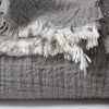 Покривало Lotus Home - Larna muslin anthracite 160*200