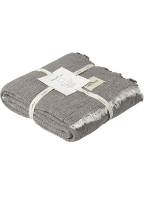 Покривало Lotus Home - Larna muslin anthracite 160*200