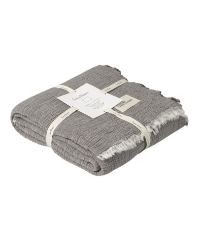 Покривало Lotus Home - Larna muslin anthracite 160*200