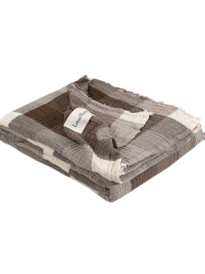 Покривало Lotus Home - Lucca muslin коричневий 240*260