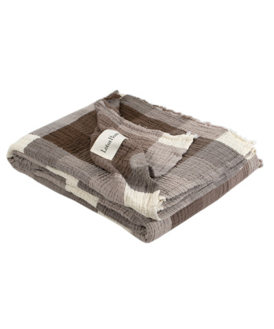 Покривало Lotus Home - Lucca muslin коричневий 240*260