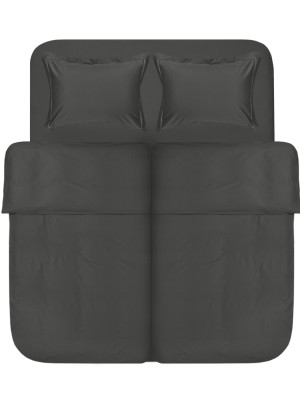 Постільна білизна сатин Lotus Home - Dakota Modern антрацит сімейний