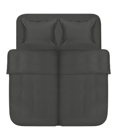 Постільна білизна сатин Lotus Home - Dakota Modern антрацит сімейний