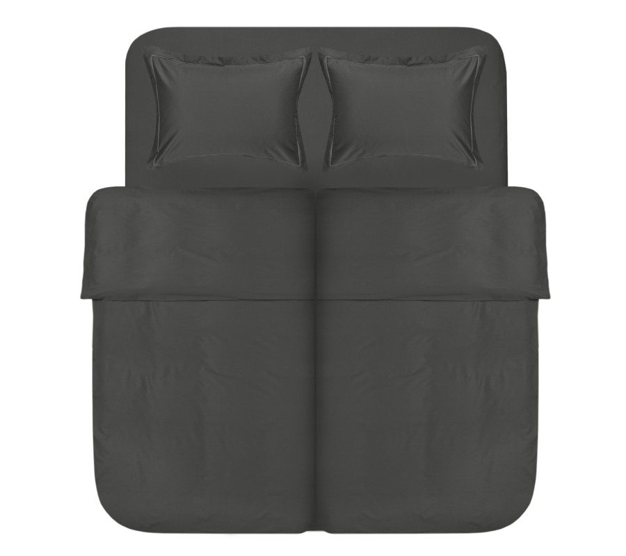 Постільна білизна сатин Lotus Home - Dakota Modern антрацит сімейний