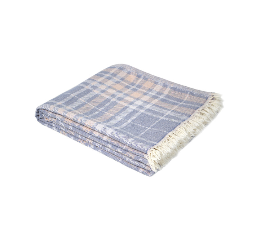 Покривало Lotus Home - Checked Caledonia блакитний 190*225