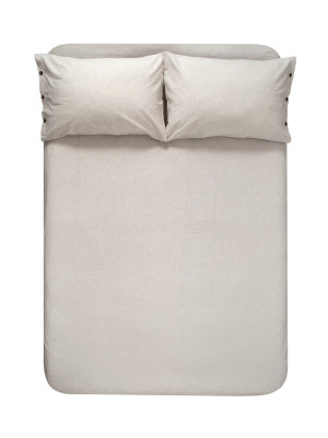 Простирадло з наволочками Lotus Home Washed Cotton - Kahve-bej 260*280