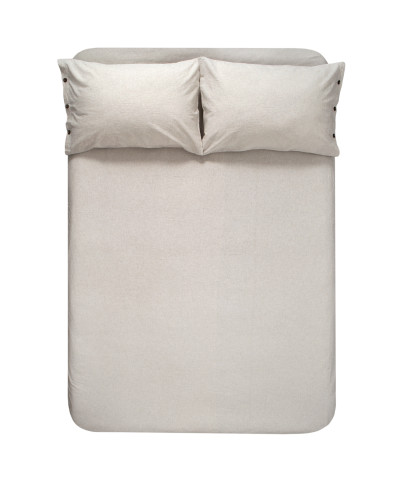 Простирадло з наволочками Lotus Home Washed Cotton - Kahve-bej 260*280