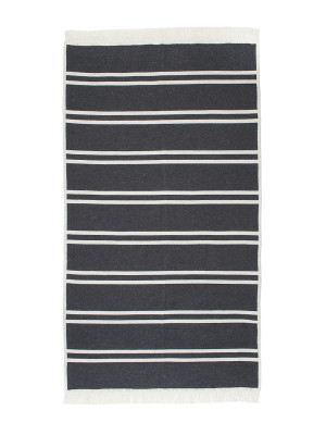 Килим Lotus Home - Infinity Stripe антрацит двосторонній 80*150