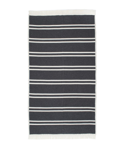 Килим Lotus Home - Infinity Stripe антрацит двосторонній 80*150