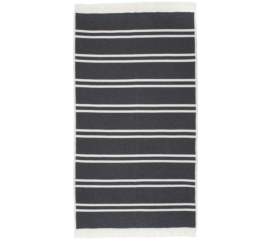 Килим Lotus Home - Infinity Stripe антрацит двосторонній 80*150