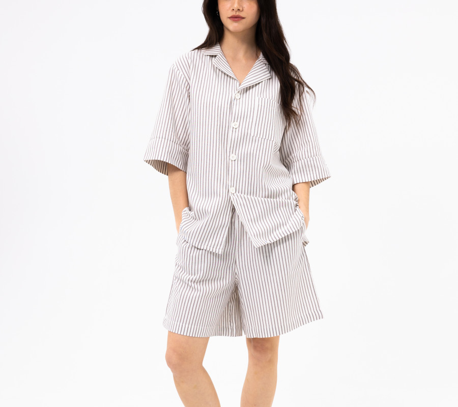 Піжама unisex Lotus Home - City Shorts коричневий M