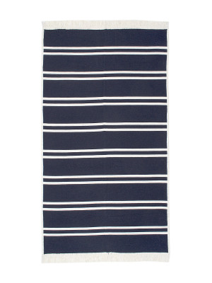 Килим Lotus Home - Infinity Stripe темно-синій двосторонній 80*150