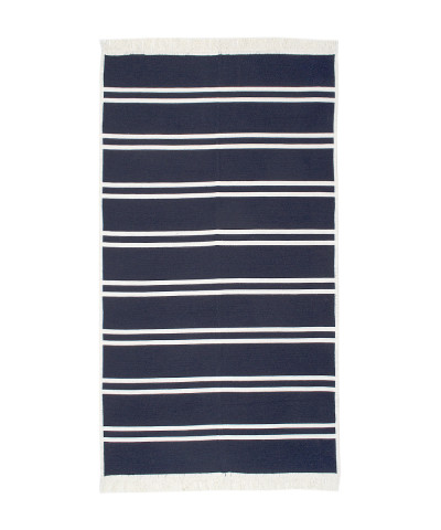 Килим Lotus Home - Infinity Stripe темно-синій двосторонній 80*150