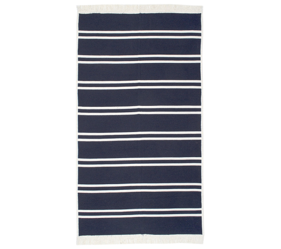 Килим Lotus Home - Infinity Stripe темно-синій двосторонній 80*150