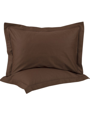 Наволочки сатин Lotus Home - Dakota Modern шоколадний 50*70+5 (2 од)