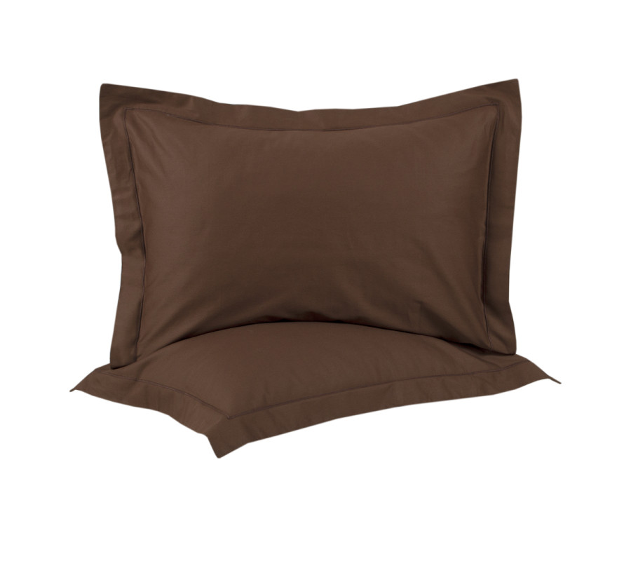 Наволочки сатин Lotus Home - Dakota Modern шоколадний 50*70+5 (2 од)