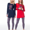 Домашній одяг US Polo Assn - Піжама жіноча (довг.рукав) 15521 червона, L