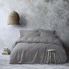 Постільна білизна Lotus Home Washed cotton - Solid antracite сімейний