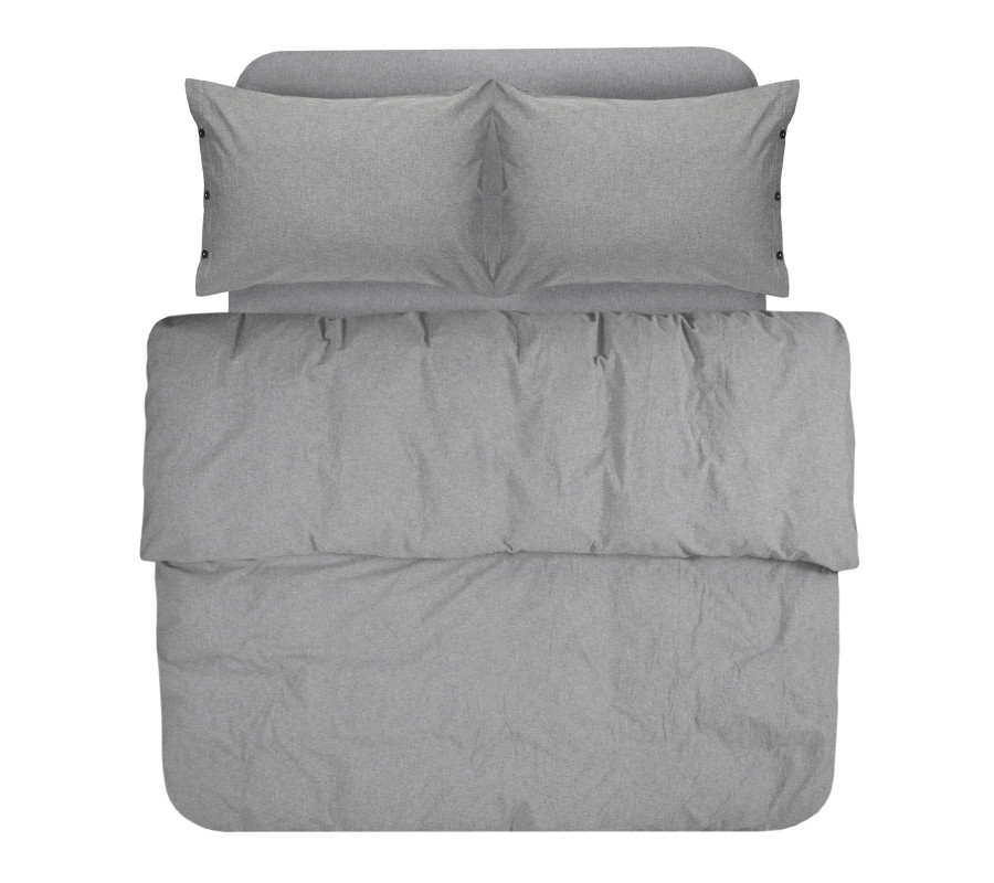 Постільна білизна Lotus Home Washed cotton - Solid antracite сімейний