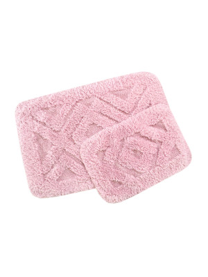 Набір килимків Irya - Barnes pink рожевий 60*90+40*60