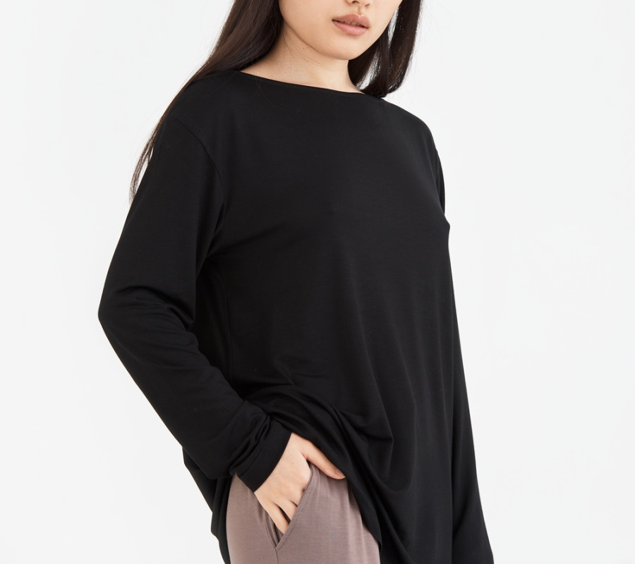 Домашній одяг футболка long sleeve Penelope - Baily siyah чорний S