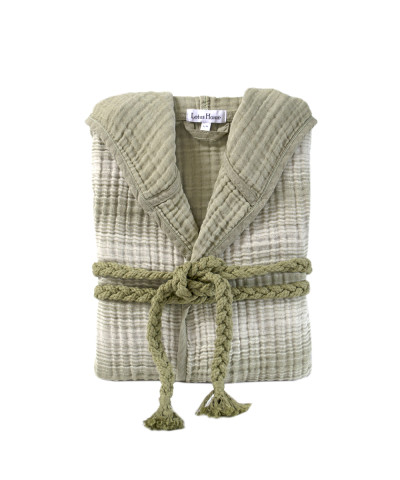 Халат Lotus Home - Lilya muslin olive L/XL