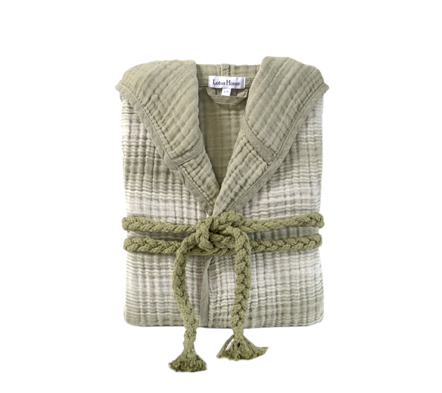 Халат Lotus Home - Lilya muslin olive L/XL