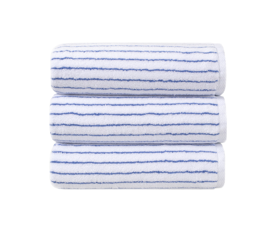 Рушник Lotus Home Готель Premium - Microcotton Stripe White-Blue 90*150 550 г/м²