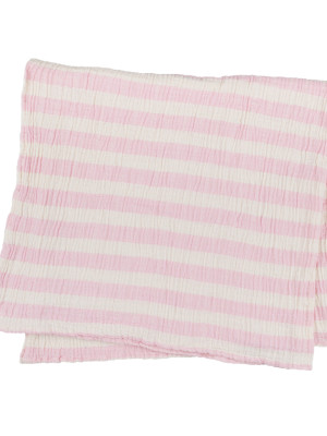Плед-накидка Barine - Stripe Muslin pembe рожевий 77*82