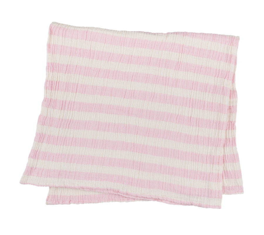 Плед-накидка Barine - Stripe Muslin pembe рожевий 77*82