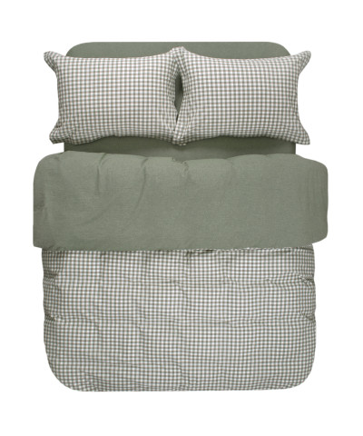 Постільна білизна Lotus Home - Checked Gingham оливковий сімейний