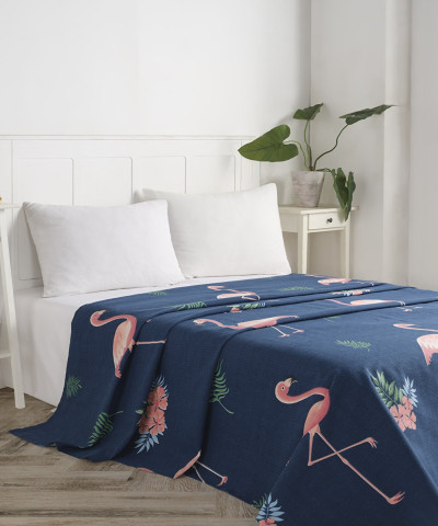 Покривало піке Eponj Home - BigFilamin laci синій вафельне 160*235