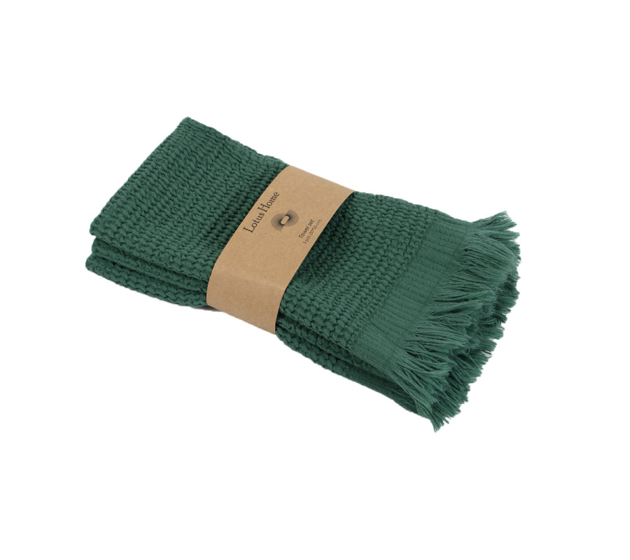 Набір рушників Lotus Home - Rius green зелений 30*50 (3 од.)