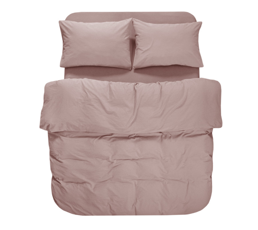 Постільна білизна Lotus Home Washed cotton - Kansas пудровий євро