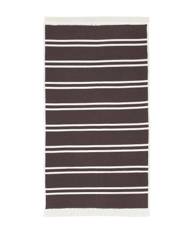 Килим Lotus Home - Infinity Stripe коричневий двосторонній 80*150