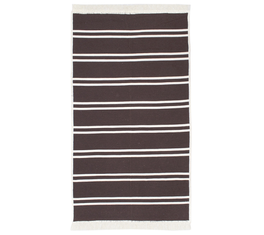 Килим Lotus Home - Infinity Stripe коричневий двосторонній 80*150
