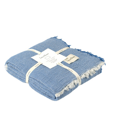 Покривало Lotus Home - Larna muslin blue 160*200