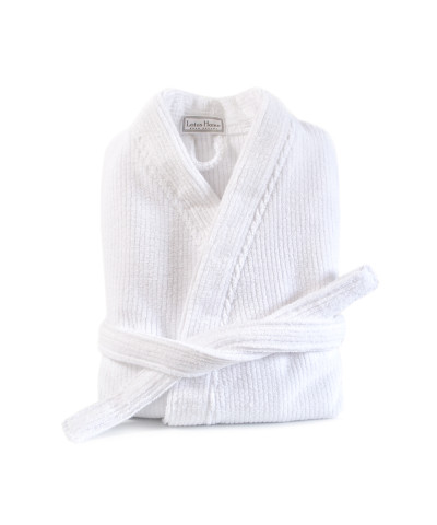 Халат-кімоно unisex Lotus Home - Bold Microcotton white махровий L