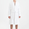 Халат-кімоно unisex Lotus Home - Bold Microcotton white махровий L
