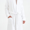 Халат-кімоно unisex Lotus Home - Bold Microcotton white махровий L