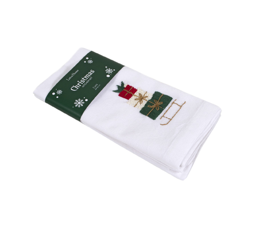 Набір столових серветок Lotus Home - Christmas Present 48*48 (2 од)