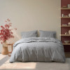 Постільна білизна Lotus Home - Premium Percale Stripe антрацит євро