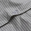 Постільна білизна Lotus Home - Premium Percale Stripe антрацит євро