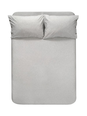 Простирадло з наволочками Lotus Home Washed Cotton - Light antracite 270*270