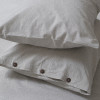 Простирадло з наволочками Lotus Home Washed Cotton - Light antracite 270*270