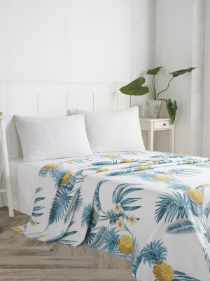 Покривало піке Eponj Home - CustomAnanas beyaz білий вафельне 160*235