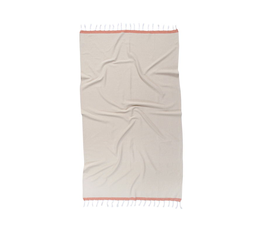 Рушник Barine Pestemal - Basak 95*165 Beige-Orange бежевий-помаранчевий