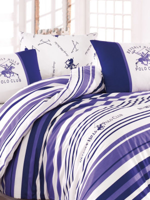 Постільна білизна Beverly Hills Polo Club ранфорс - BHPC 029 Lilac євро