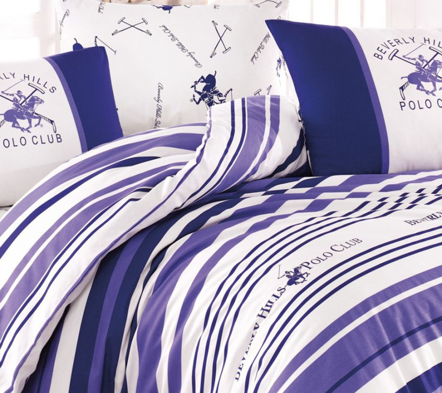 Постільна білизна Beverly Hills Polo Club ранфорс - BHPC 029 Lilac євро