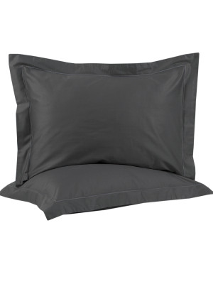 Наволочки сатин Lotus Home - Dakota Modern антрацит 50*70+5 (2 од)